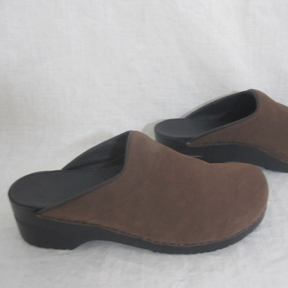 SANITA brown leather danish clogs size 44 main image 5